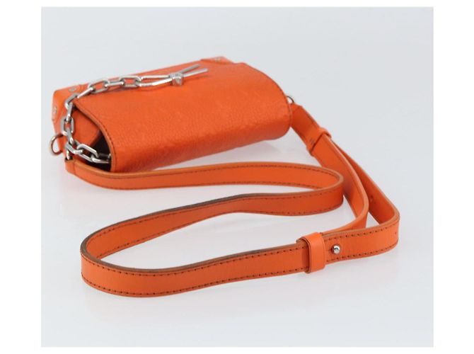 LOUIS VUITTON Taurillon Clemence Steamer Bolsa Cartera Usable Naranja Auth 156540 - vista 7