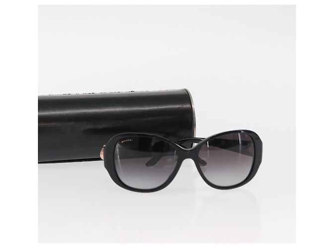 Bulgari Gafas de sol BVLGARI de plástico negras Auth 156146 Negro - vista 11