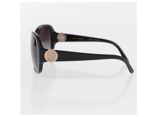 Bulgari Gafas de sol BVLGARI de plástico negras Auth 156146 Negro - vista 7