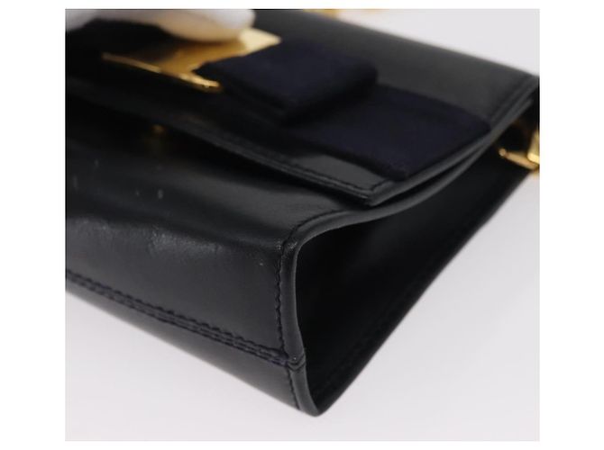 Borsa a Spalla Salvatore Ferragamo in Pelle Blu Navy Oro Auth 156321 D'oro - vista 15