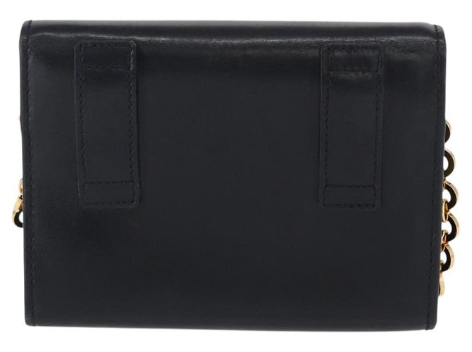 Borsa a Spalla Salvatore Ferragamo in Pelle Blu Navy Oro Auth 156321 D'oro - vista 2