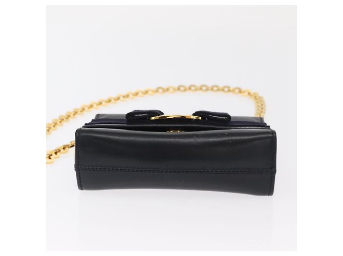 Borsa a Spalla Salvatore Ferragamo in Pelle Blu Navy Oro Auth 156321 D'oro - vista 5