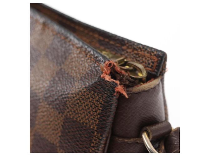 LOUIS VUITTON Pochette per Trucco Damier Ebene N51982 LV Auth 156698 - vista 10