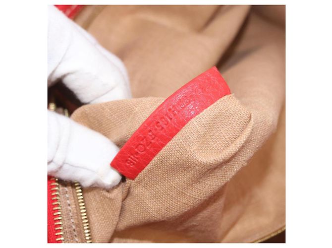 Fendi Borsa Tote Celeria in pelle rossa e oro Auth ka885 Rosso D'oro - vista 11