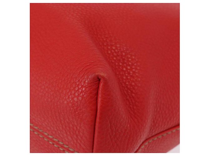 Fendi Borsa Tote Celeria in pelle rossa e oro Auth ka885 Rosso D'oro - vista 17