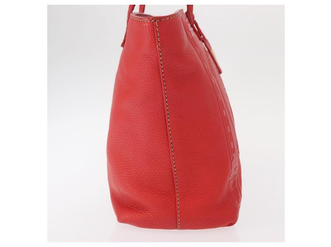 Fendi Borsa Tote Celeria in pelle rossa e oro Auth ka885 Rosso D'oro - vista 4