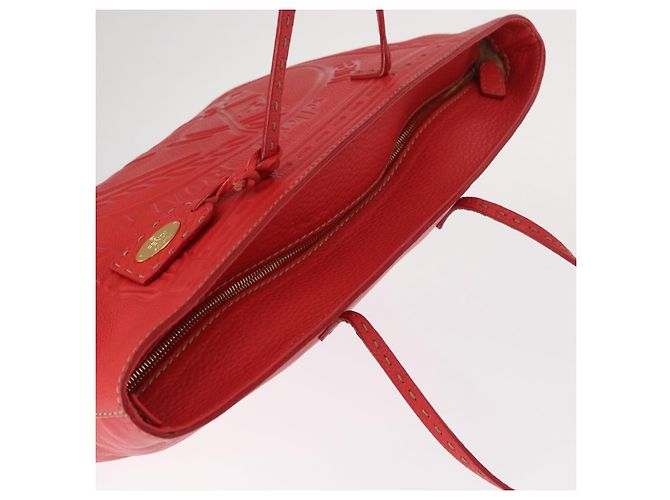 Fendi Borsa Tote Celeria in pelle rossa e oro Auth ka885 Rosso D'oro - vista 6