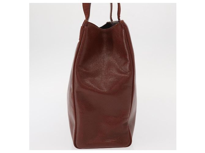 Bolsa Tote Vala de Couro Marrom e Ouro Auth BA8853 da Salvatore Ferragamo - vista 3