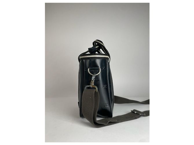 Vintage Courreges Paris 2-Wege Monogramm Handtasche Schwarz Weiß - Ansicht 4