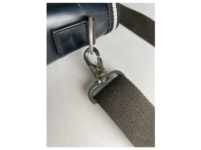Vintage Courreges Paris 2-Wege Monogramm Handtasche Schwarz Weiß - Ansicht 6