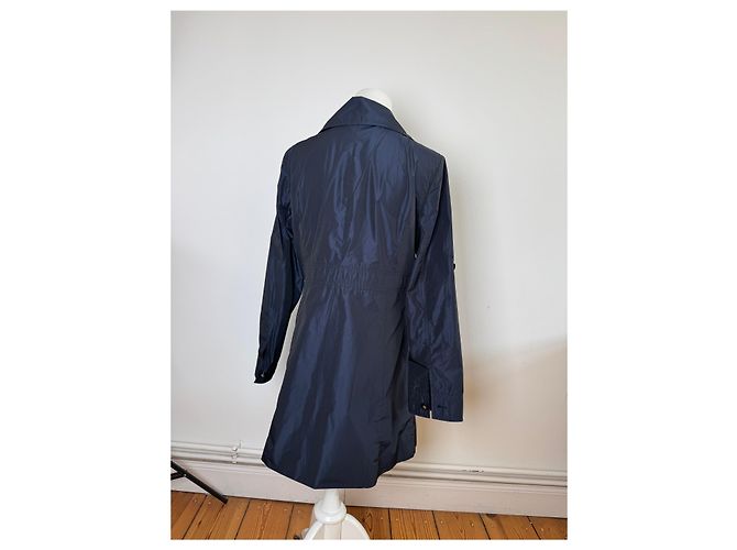 Vintage Courreges Polyester Kurzmantel Marineblau 38/M - Ansicht 3