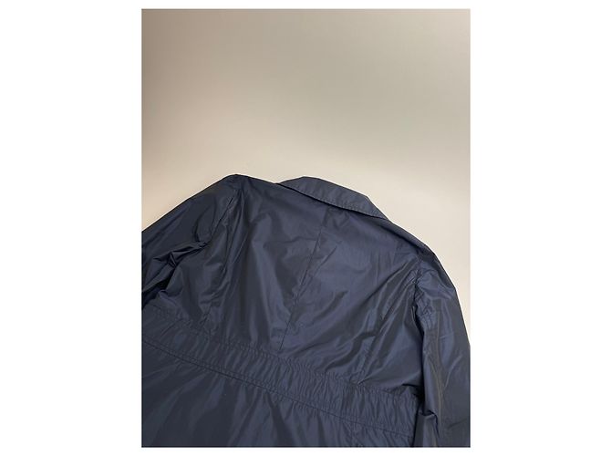 Vintage Courreges Polyester Kurzmantel Marineblau 38/M - Ansicht 8