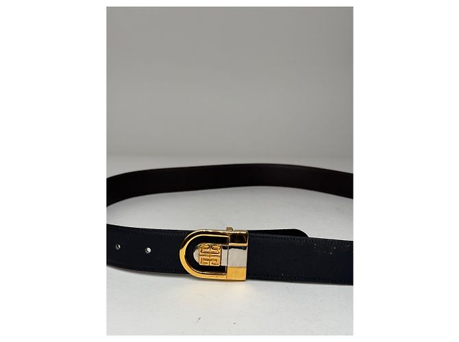 Cintura in pelle vintage Givenchy nera Nero - vista 2