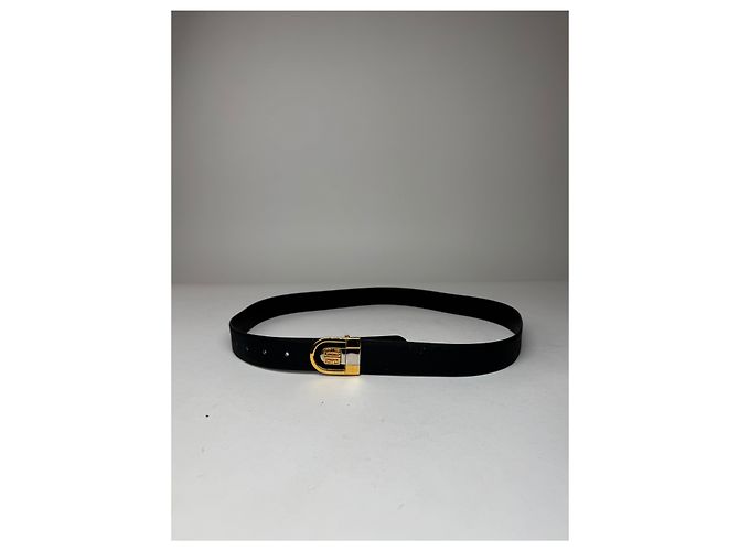 Cintura in pelle vintage Givenchy nera Nero - vista 6