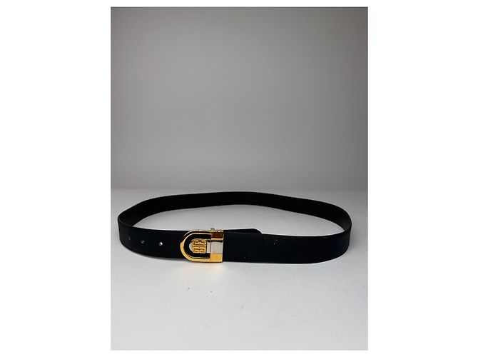 Cintura in pelle vintage Givenchy nera Nero - vista 9