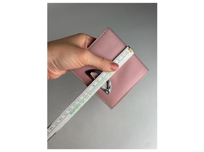 Vintage Dior Leather Polyester Wallet Purple pink - view 10