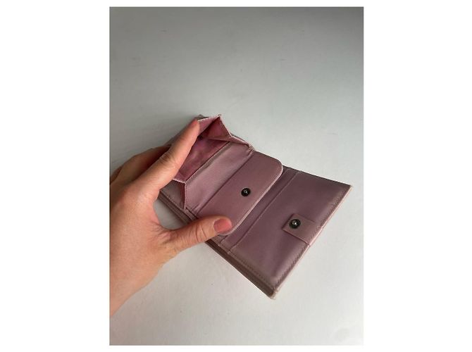 Vintage Dior Leather Polyester Wallet Purple pink - view 3