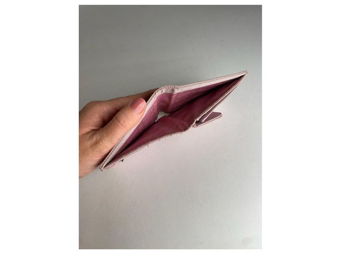Vintage Dior Leather Polyester Wallet Purple pink - view 5