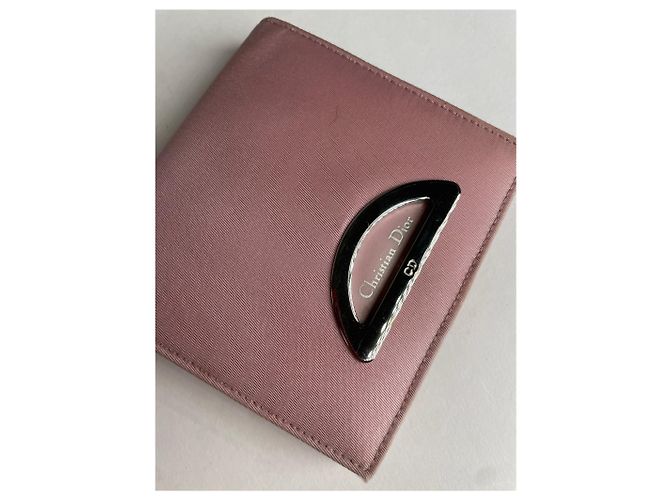 Vintage Dior Leather Polyester Wallet Purple pink - view 8
