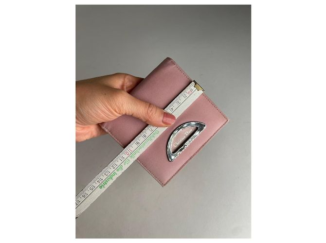 Vintage Dior Leather Polyester Wallet Purple pink - view 9