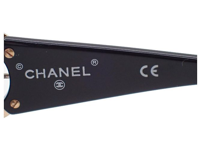 Logo CC Chanel in plastica Nero - vista 6