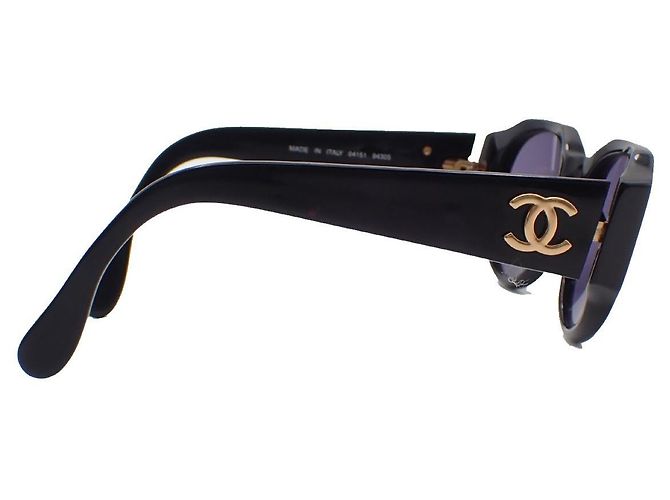 Gafas de sol CHANEL Logo de plástico Negro - vista 4