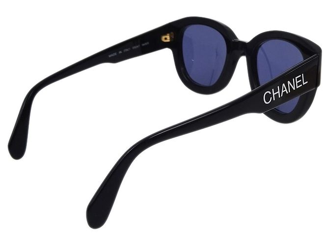 Gafas de sol CHANEL Logo de plástico Negro - vista 2