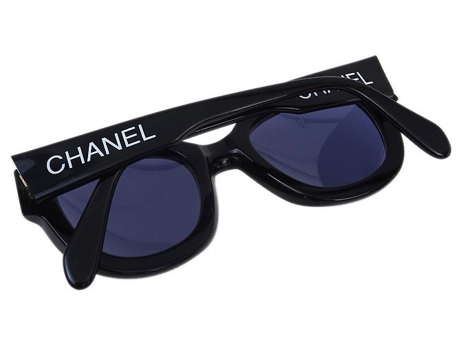 Gafas de sol CHANEL Logo de plástico Negro - vista 3