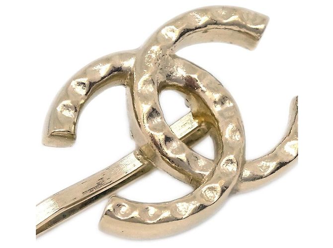 Set di Fermagli per Capelli CC di Chanel in Metallo con Perla Finta D'oro - vista 2