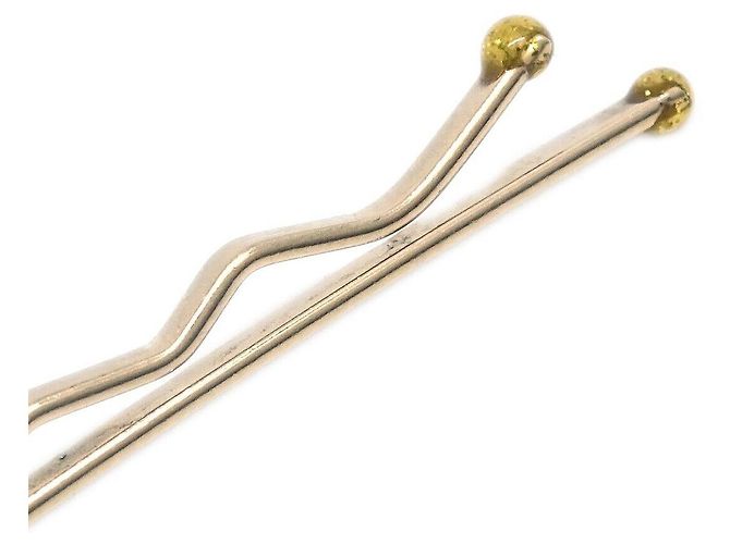 Set di Fermagli per Capelli CC di Chanel in Metallo con Perla Finta D'oro - vista 4
