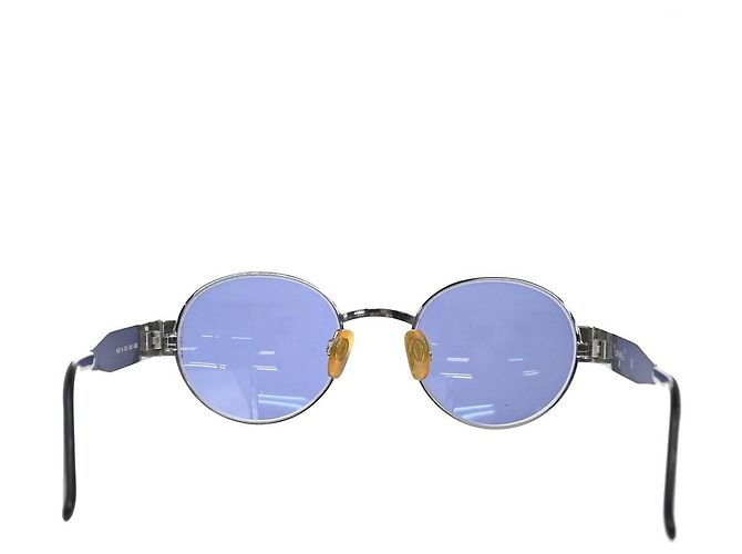 Gafas de sol con logo CHANEL de plástico Azul - vista 2