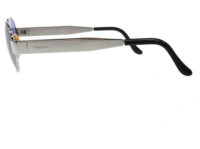 Gafas de sol con logo CHANEL de plástico Azul - vista 5