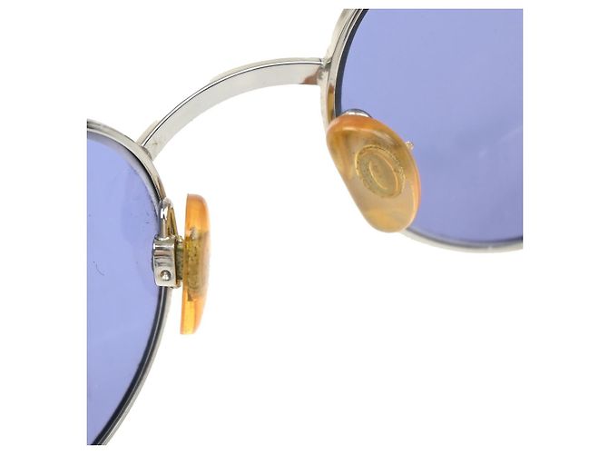 Gafas de sol con logo CHANEL de plástico Azul - vista 7