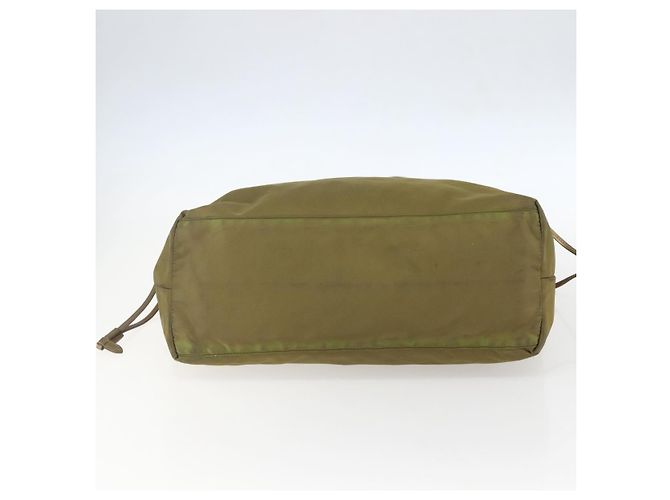 PRADA Borsa a mano in nylon khaki oro Auth 159131 D'oro Cachi - vista 5