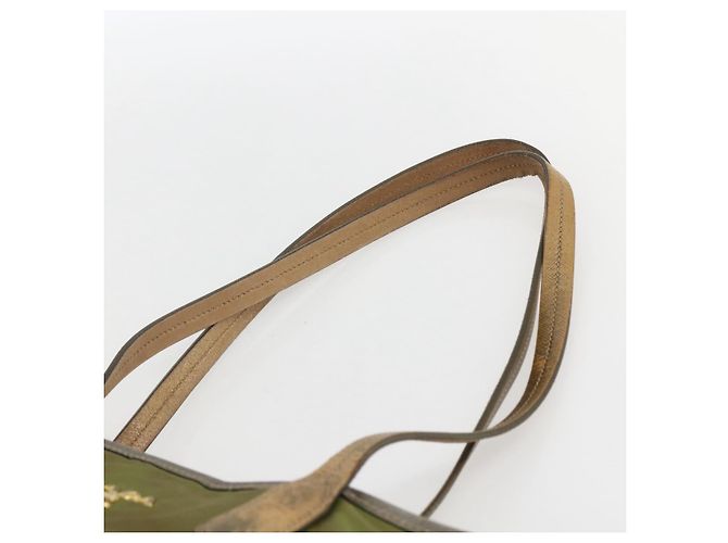 PRADA Borsa a mano in nylon khaki oro Auth 159131 D'oro Cachi - vista 8
