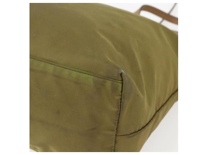 PRADA Borsa a mano in nylon khaki oro Auth 159131 D'oro Cachi - vista 9