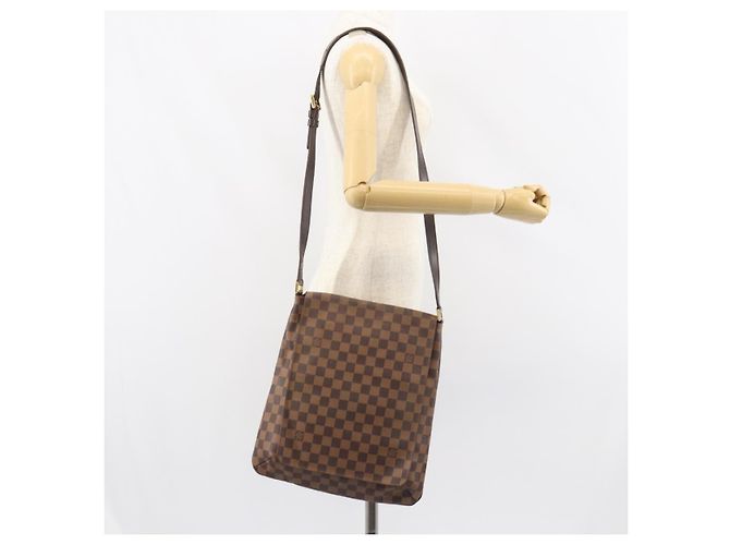 LOUIS VUITTON Borsa a Spalla Musette Damier Ebene N51302 LV Auth BA8827 - vista 21