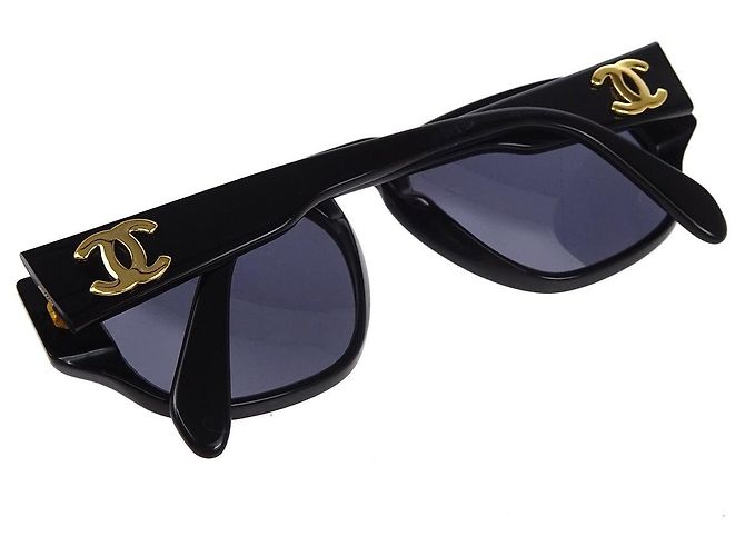 Gafas de sol CHANEL Logo de plástico Negro - vista 3