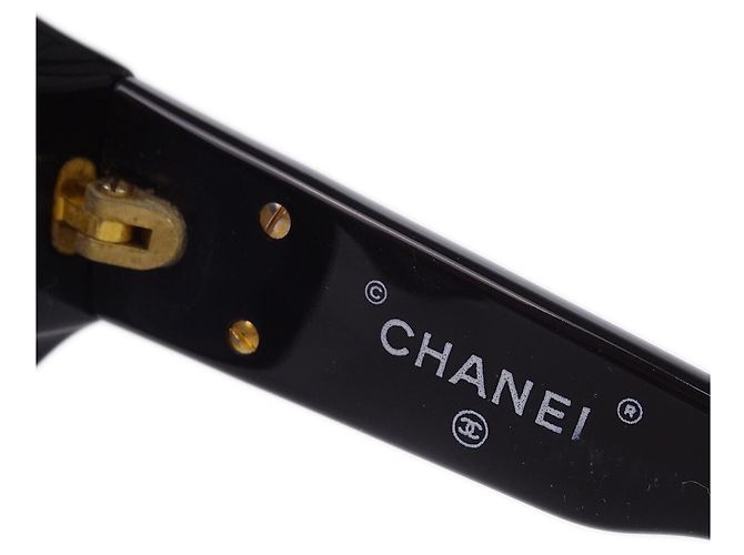 Gafas de sol CHANEL Logo de plástico Negro - vista 7