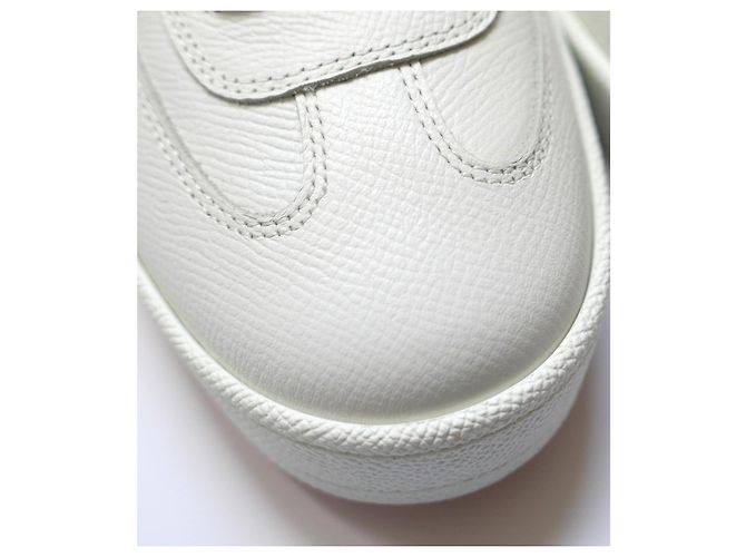 Sneakers Boomerang Hermès in pelle Epsom bianca Bianco - vista 4