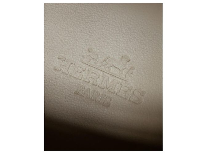 Sneakers Boomerang Hermès in pelle Epsom bianca Bianco - vista 7