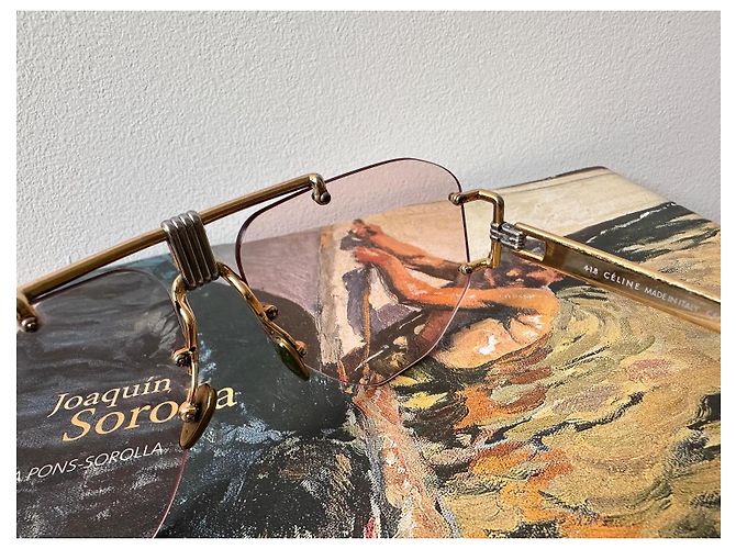 Céline Gafas de sol raras Celine Podium Rosa - vista 11