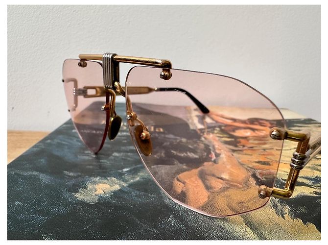 Céline Gafas de sol raras Celine Podium Rosa - vista 12