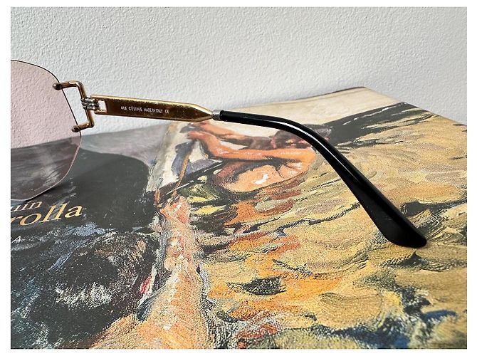Céline Gafas de sol raras Celine Podium Rosa - vista 7