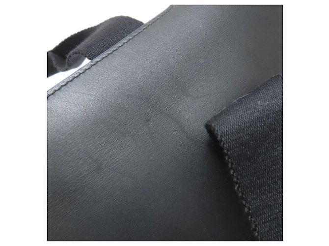 Hermès Valparaiso Long MM Canvas Handtasche Schwarz - Ansicht 19