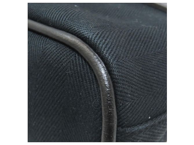 Hermès Valparaiso Long MM Canvas Handtasche Schwarz - Ansicht 23