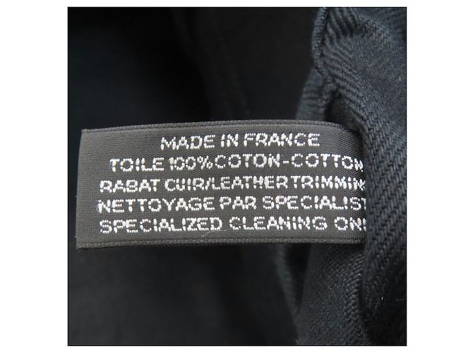 Hermès Valparaiso Long MM Canvas Handtasche Schwarz - Ansicht 7