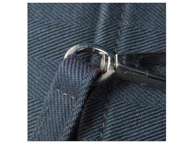 Hermès Valparaiso Long MM Canvas Handtasche Schwarz - Ansicht 9
