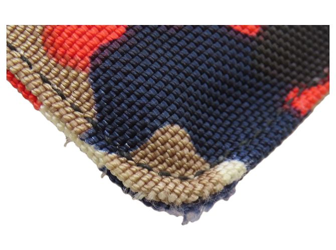 Borsa a spalla in tela con stampa camouflage Prada Rosso Beige Blu navy - vista 16