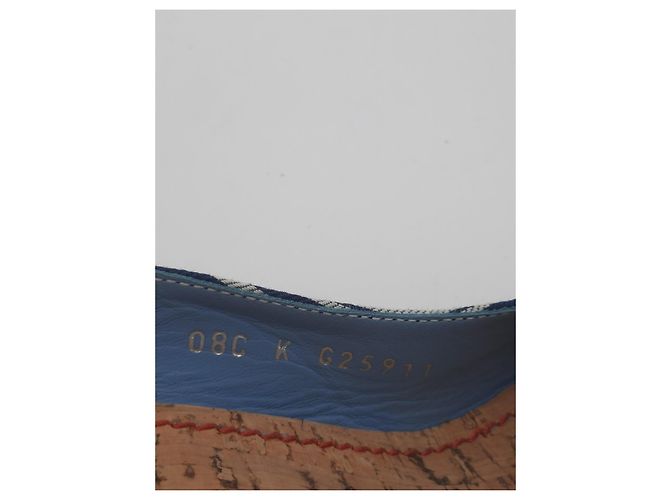 Décolleté Chanel Blu in Tessuto - vista 12